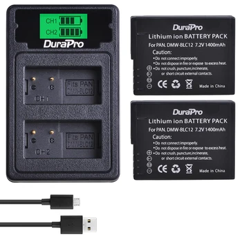 1400 mah BLC12E DMW-BLC12 Smjenski Baterija za Panasonic FZ1000, FZ200, FZ300, G5, G6, G7, GH2, BLC12 + LCD punjač s dvostrukim USB