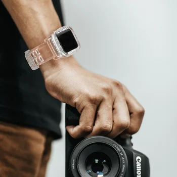 Najnoviji Proziran Remen od TPU za Apple Watch Series 6 5 4 3 2-pojasni Remen od prozirne smole za sat iWatch 38 mm 40 mm 42 mm 44 mm