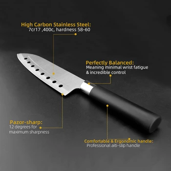 Kuhinjski Set Kuhar Myvit sa Postoljem za nosač Noža za miješanje Od Nehrđajućeg Čelika za Kvalitetan Nož Boja Plastični držač Nož Kuhinjski Pribor