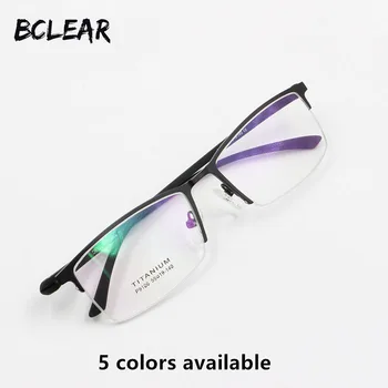 BCLEAR Novi dolazak optički okvira naočale na recept rimless od legure s полурамой naočale za poslovne ljude okvira za naočale