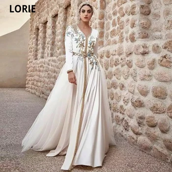 LAURIE 2021 Marokanski Kaftan Večernja haljina Čipka aplicirano Dubai Араик Haljine za posebne prigode Трапециевидное muslimanske vjenčanice za prom
