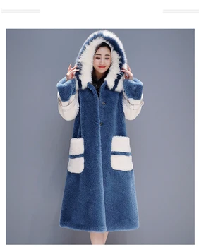 Kvalitetan kaput od umjetnog krzna Zimski kaput ženska luksuzna odjeća plus size pliš kaput Ženska zimska jakna s krznom Brza dostava