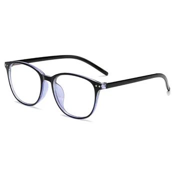 Iboode Klasicni Okrugli Okvira za naočale s kratkovidost Ženska Plava folija Optički Naočale Rimless Gotove Naočale Za kratkovidnost Diopters -1.0~6.0