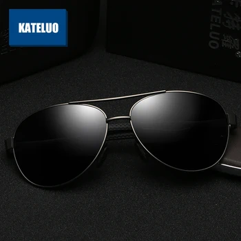 KATELUO 2020 Klasične muške polarizirane Sunčane naočale Pilot leće UV400 Muške Sunčane naočale Dizajnerske Naočale za vožnju za muškarce Naočale 7753