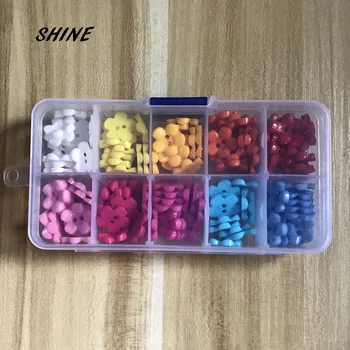 Veleprodaja 10 boja pomiješana s kutijom 15 mm candy boje smole dječje šivanje gumb za dječje tkivo DIY pribor