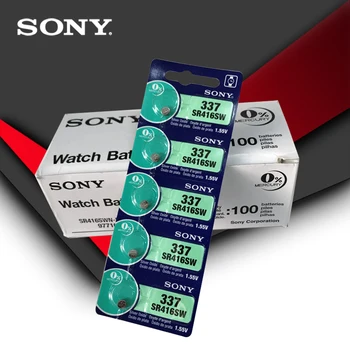 10шт Sony Original 337 SR416SW 1.55 U Оксидно-srebrna Satna Baterija SR416SW 337 Dugme the kovanja ćelija MADE IN JAPAN