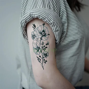 Vodootporne Privremena Tetovaža Naljepnica Cvijet Lažna Tetovaža Flash Tetovaža je Ruka Ruka Noga ruka Body Art tattoo za djevojčice Žena femme