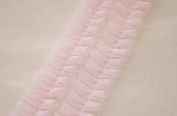 10 metara румяно-roza trim od tila sa volanima, trim nabora, плиссированная nadvoji završiti, tkanina za haljine-paketa i mreža s ruffles, tkanina za lutke haljine