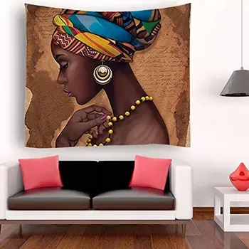 Tradicionalne Afričke žene Crnci Goblena Zid Umjetnost Hipi Spavaća soba Dnevni boravak Zid Hostela