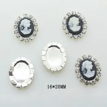 Novih 10 kom./compl. 20*16 mm Ovalni Dijamant gumbe za glavu za Uljepšavanje s ravnim stražnjim poklopcem Broš Crystal za Svadbeni buket Dječje traka za kosu Ukrasne