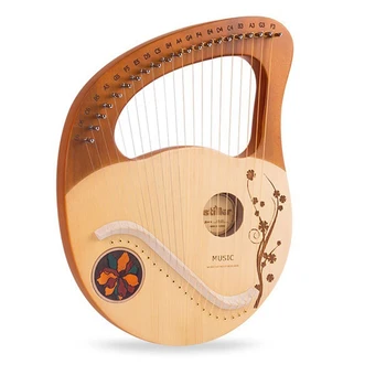 Harfa lira,21 Metalna Žica Drveni Harfa Harfa Lira je Gudački Instrument sa odvrtanjem pomoću Ključa za Početnike, Ljubitelje Glazbe I Tako dalje