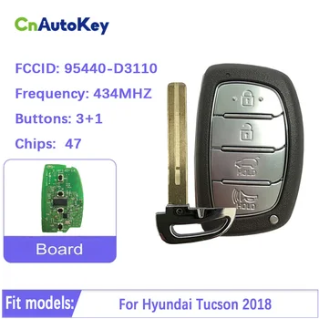 CN020135 Original/Sekundarno tržište 4 Gumba za Hyundai Tucson 2018 Pametan Daljinski Ključ 433 Mhz HITAG 3 Transponder Broj dogovor 95440-D3110