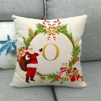 Božićno jastučnicu za jastuk Pismo Jastučnicu Ukras Djeda Mraza Jastučnicu Božićni ukras za dom Lanena jastučnica