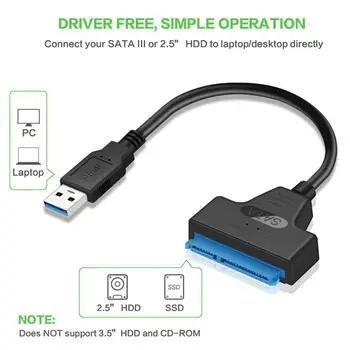 USB3.0 NA SATA Adapter je Pretvarač Kabel, Podrška za 2,5-inčni Vanjski SSD HDD Upravljački program za Hard Disk