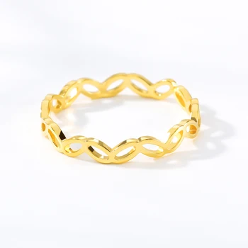 Vintage Prsten za prste sa listovima Za žene Od Nehrđajućeg Čelika Zlatni Pribor Mujer Slatka Prsten Bijoux Femme