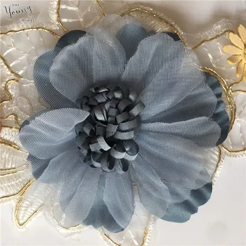 Visoku kvalitetu 3D cvijet Čipke ovratnik Vez Šljokicama Šivanje Reza za vještački DIY cvjetne čipke Tkanina Oblog Haljine Pribor