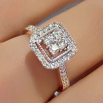 Huitan Novi angažman prsten za velikog zaljubljenika s AAA CZ Moderan dizajn Donje prsten Vjenčani prsten Modni nakit Poklon za zabavu