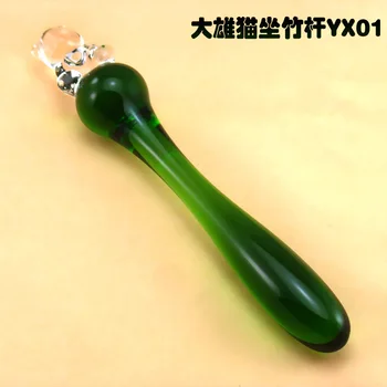 2016 seks-alati za prodaju seksi elegantan dildo od zelenog stakla masaža g-točke staklena analni čep je veliki dildo penis seks-igračke za odrasle za žene.