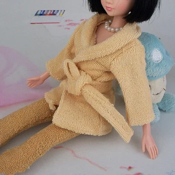 Dječji poklon Pribor za lutke Ogrtač za kupaonicu Barbie Zima Пижама Za spavanje Casual Odjeću za Barbie Lutke Igračka za dom