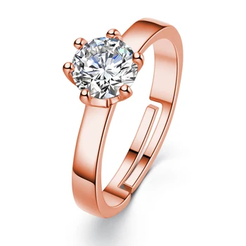 ZN Klasični Crystal Angažman Noktiju Dizajn Hot Rasprodaja Prsten Za žene AAA Bijeli Cirkon Kubni Elegantne Prstenje Ženske Svadbeni nakit