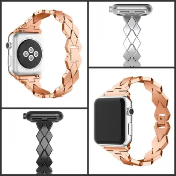 Remen za sat od nehrđajućeg čelika za Apple Watch 4 5 6 SE 44 mm 40 mm, metalne narukvice za sat iwatch 3 2 38 mm 42 mm pribor za sati