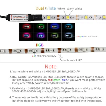 USB Led traka 5 U 3528 5050 RGB Glazba Led Traka Traka Žarulja Svjetla TV HDTV Ekran Desktop Pozadinsku rasvjetu