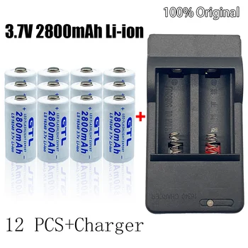 2/20 CR123A 16340 baterija 2800 mah 3,7 U litij-ion punjiva baterija + 16340 punjač