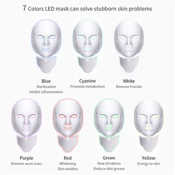 7 Boja Svjetla Led maska za lice Pomlađivanje kože Led maska Fototerapija -- vip link