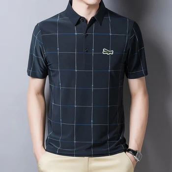 LTBW Nova muška moda majica Polo, kratki rukav Svakodnevni poslovni košulja Štene Vezene majica ljetna Pamučna Polo majica