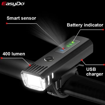 EasyDo Biciklistička Fenjer Pametan Indukcijski Vodootporan USB Punjiva LED 1500 mah MTB Prednja Lampa Lampa Svjetiljku Biciklistička fenjer