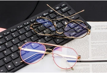 JackJad 2020 Moda Vintage Okrugli Metalni Stil Jednostavne Naočale Korporativni Dizajn s tri obojene pruge Okvira za Naočale Oculos De Grau BT117