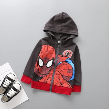 Superheroji Hoodies Majica na zatvarač Za dječake i djevojčice Sportski odijelo Jesen-proljeće Jakna dugih rukava Kapetan Amerika Kaput spider-man