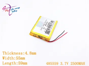 Litreni energetska baterija 485559 3,7 2500 mah 505560 Litij-polimer Baterija Sa zaštitnom pločom Za digitalne proizvode MP3 MP4 GPS