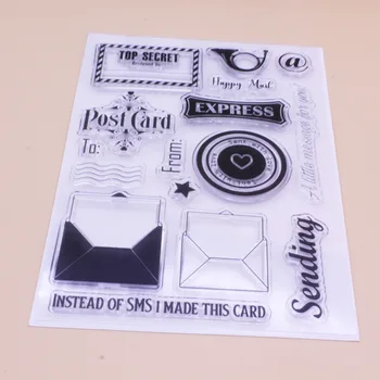Pošaljite e DIY Prozirne Marke Prozirna Silikonska Marka Kartica Ručni Račun Gume Marke Piće Razglednica Sretan Mail