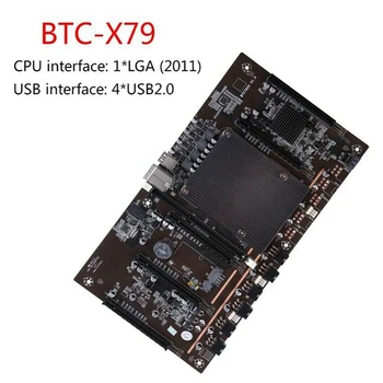 Matična ploča H61 X79 BTC Miner procesor E5 2603 V2+24-pinski konektor za napajanje Podrška 3060 3070 3080 GPU za майнинга BTC Miner