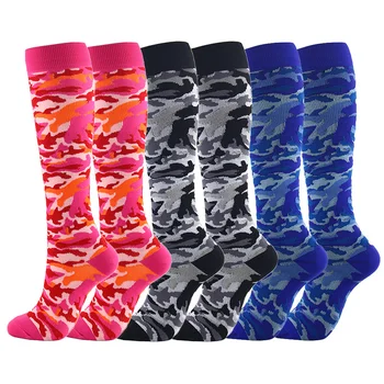 Ženske čarape s visokim cijevi Novi 2021 Zimski Art print s uzorkom Prozračna muška Kućna odjeća Ženski pamuk kompresijski elastična čarapa