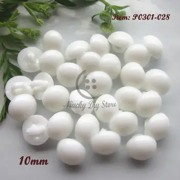 Šivaći gumbe 100pc 10 mm spojni gljiva bijele gumbe plastične dječje gumbe džemper DIY zanat ukrasni pribor