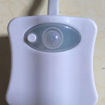 Pametan Noćna lampa za wc u kupaonici LED Senzor Pokreta tijela, Aktivira se Prilikom uključivanja/isključivanja Senzora sjedala, 8 raznobojnih svjetiljki za wc, topla