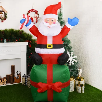 1,8 M Inflatable Lutka Noćno Svjetlo S Božića Na Otvorenom Djed Mraz Božićni Ukras Dvorište Солдатские Igračke Lokacija Rekvizite