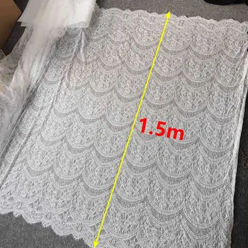 1,5 metra širine X3 metar u dužinu tanka cvjetne čipke tkanina za trepavice DIY tkanina za donje majice sa zavjesom