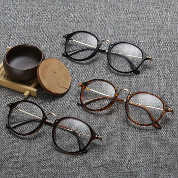 Muška Vintage Okvira Za naočale, Okrugli Ženska Leća Kratkovidnost Optički Ogledalo Jednostavne Metalne Prozirne Rimless za naočale