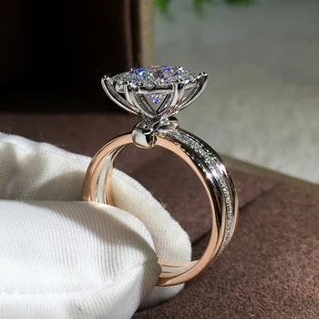 CAOSHI Luksuzno fino donje zaručnički prsten sa sjajnim AAA CZ Vrhunski Dizajn Vjenčanje Pribor, Modni nakit s temperamentom