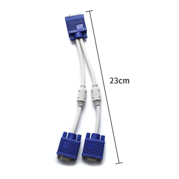 RGB VGA ili SVGA od muškarca do 2 VGA dva HDB15 Ženski Adapter-Razdjelnik produžni Kabel