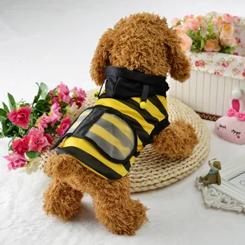 SUPREPET Prugasti Pamuk Osnovna Pas 'tvrdi malo pčela' Majica s kapuljačom Crtani Soft Odjeća za štence Slatka Toplo Chihuahua Print Jesen žuta Maskota Moda
