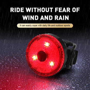 Usb Punjiva IPX6 Vodootporan Upozorenje o Sigurnosti Biciklističke Maglu Stražnje Svjetlo za Bicikl Mini LED Stražnje Svjetlo Za Bicikl, Kaciga Ruksak Svjetlo