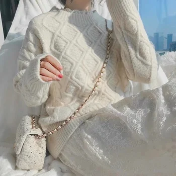 Винтажное proljeće čipkan haljina za žene, elegantan осеннее haljina s rukavima-leptire, bijelo двухслойное slatka je Novo donje haljina 15988
