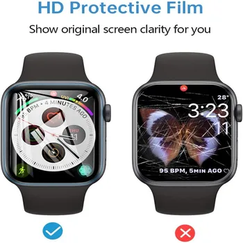 Zaštitna folija za ekran Bistra Kompletna Zaštitna folija za Apple Watch 7 6 SE 5 4 45 MM 41 mm 40 mm 44 mm Nije Staklo za iWatch 3 38 mm 42 mm