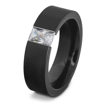 FDLK Modni nakit od crnog volfram karbida Muški prsten od nehrđajućeg čelika Angažman Zaručnički prsten je Poklon za godišnjicu zurke