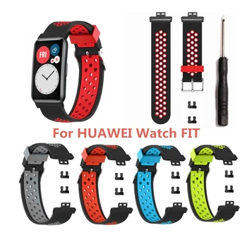Za Huawei Watch FIT remen silikonski dvije prozračni sportski remen za sat narukvica correa za huawei fit pribor za sati
