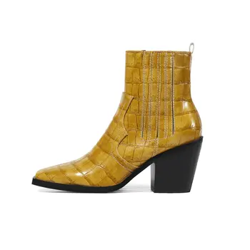 Nove jesenje ženske čizme od prave kože čizme s kamenim zrna Ženske cipele na visoke potpetice Ženske cipele Veličine 34-43
